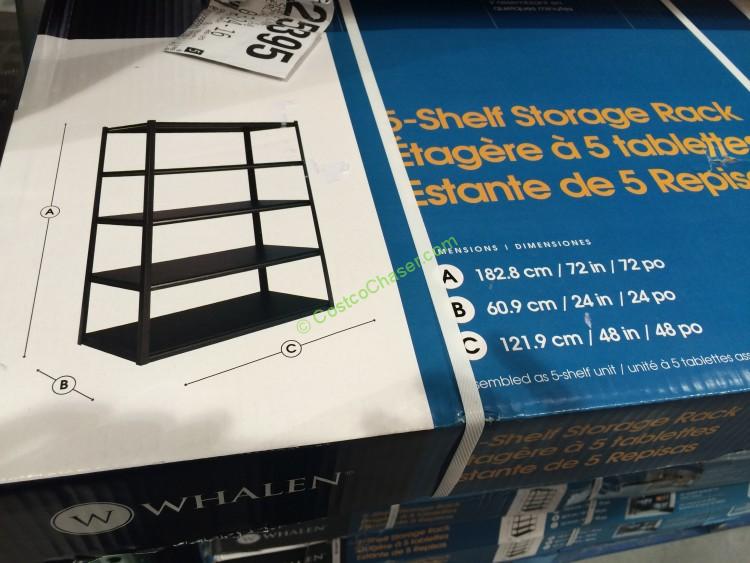 Whalen 5-Shelf Storage Rack Industrial-Strength Steel Construction