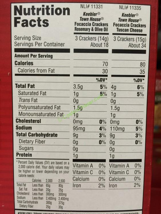 Keebler Focaccia Crackers 27 Ounce Box CostcoChaser