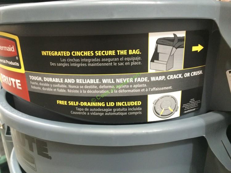 Rubbermaid Brute 32G Trash Can with Lid CostcoChaser