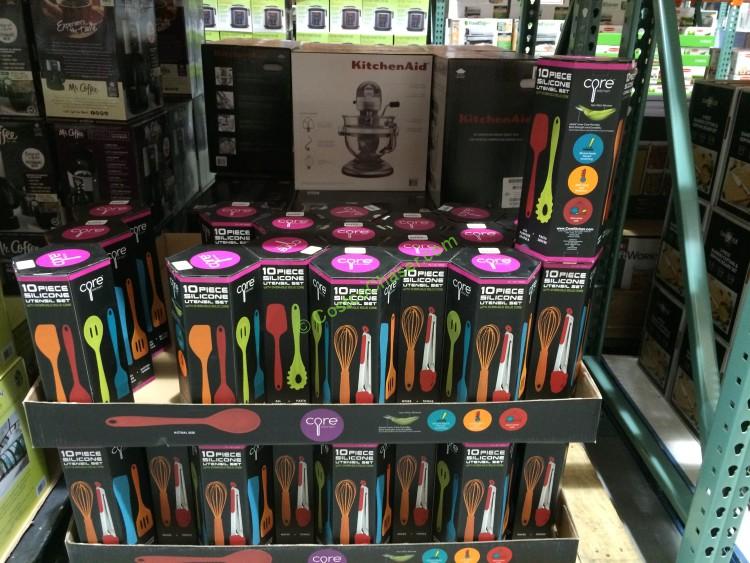 costco1023920corehome10pcsiliconekitchenutensilsetall