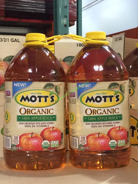 Mott’s Organic Apple Juice 2/128 Ounce Bottles