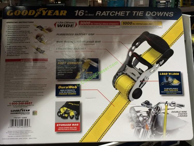 Goodyear Ratcheting Tie Downs 4 Pack CostcoChaser