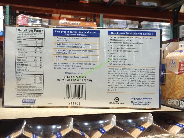 costco211760goldengrillrussetshashbrownpotatoesback CostcoChaser