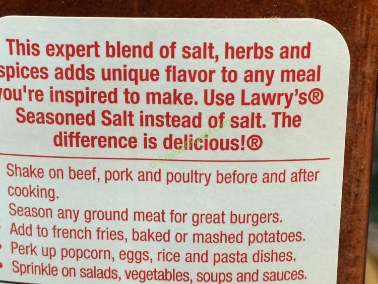 Lawry’s Seasoned Salt 40 Ounce Container CostcoChaser