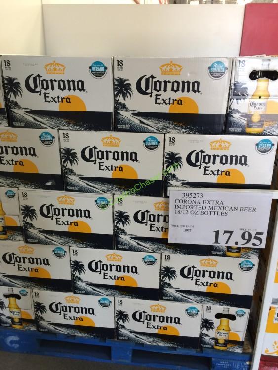 Corona Extra Imported Mexican Beer 18/12 OZ Bottles CostcoChaser