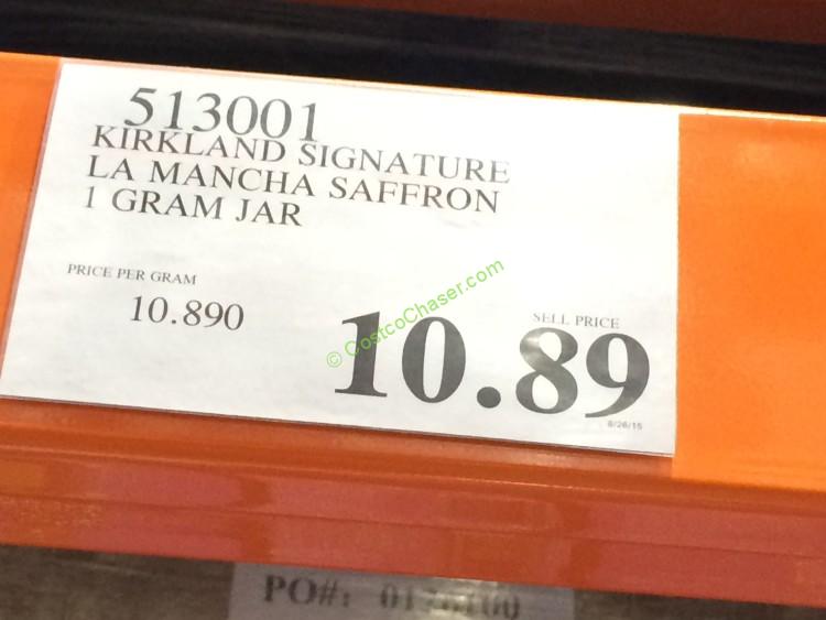 Kirkland Signature LA Mancha Saffron 1 Gram Jar CostcoChaser