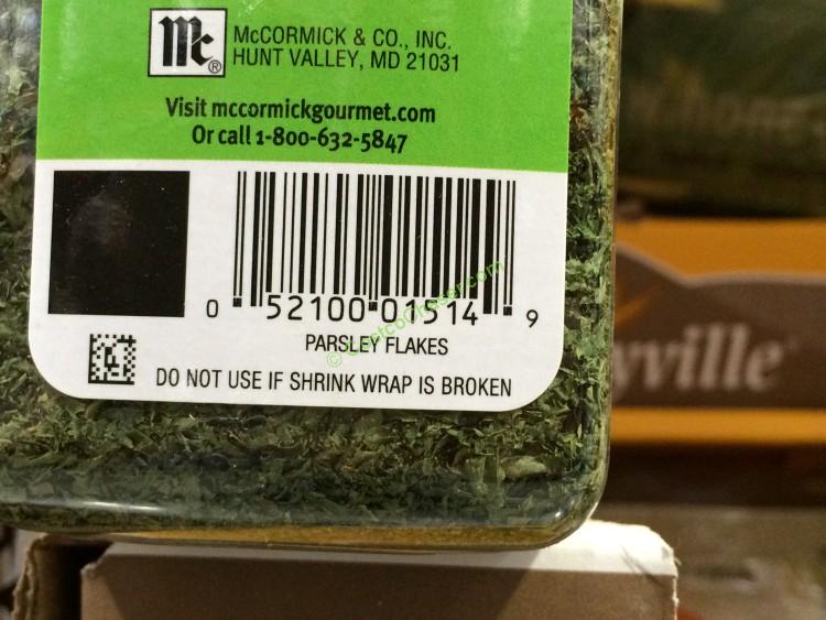 MCCORMICK Parsley Flakes 2.5 Ounce Container CostcoChaser