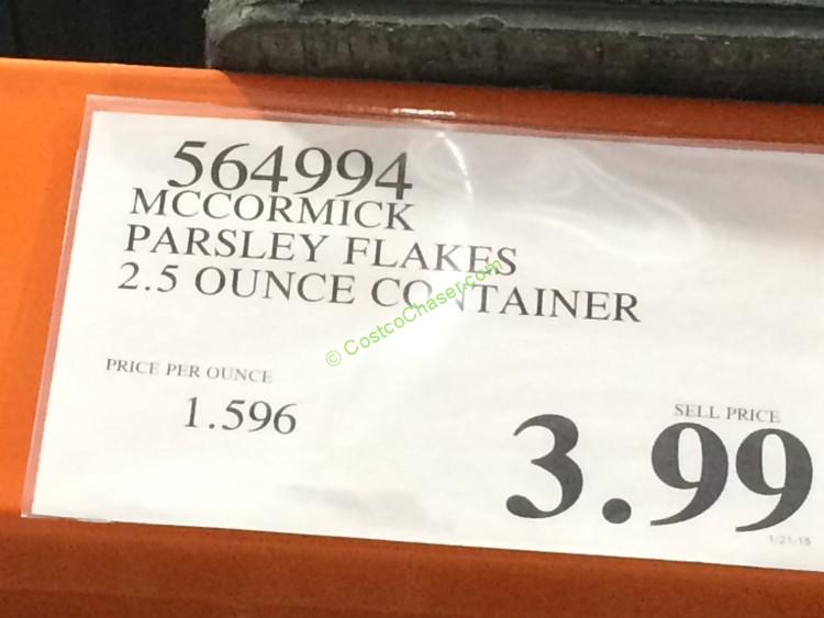 MCCORMICK Parsley Flakes 2.5 Ounce Container CostcoChaser