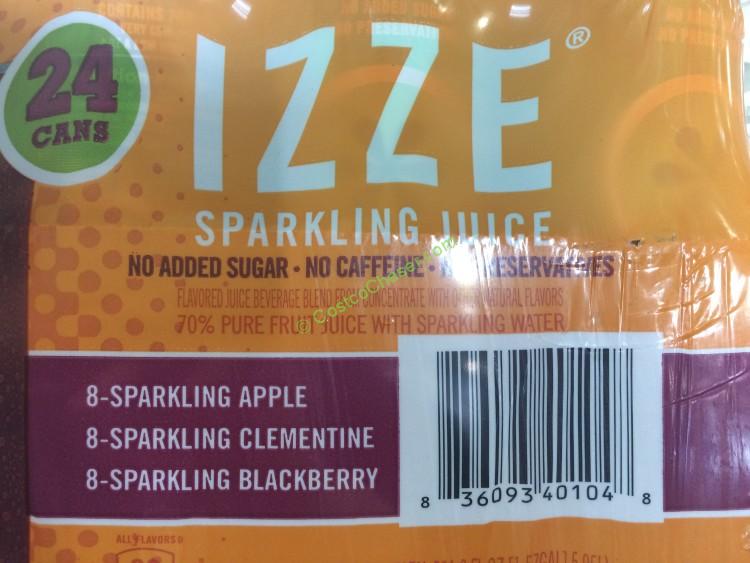 Izze Sparkling Juice 24/8.4 Ounce Cans CostcoChaser