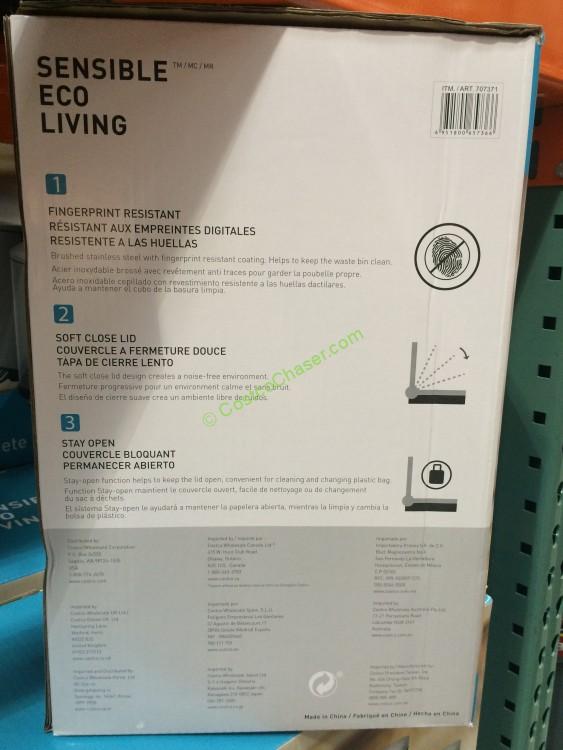 costco707371ekousa12lstainlesssteelsteptrashcan2pkinf1