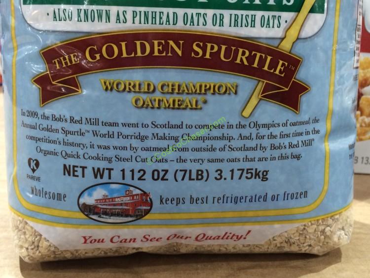 Organic BOB’S RED Mill Steel Cut Oats 112 Ounce Bag CostcoChaser