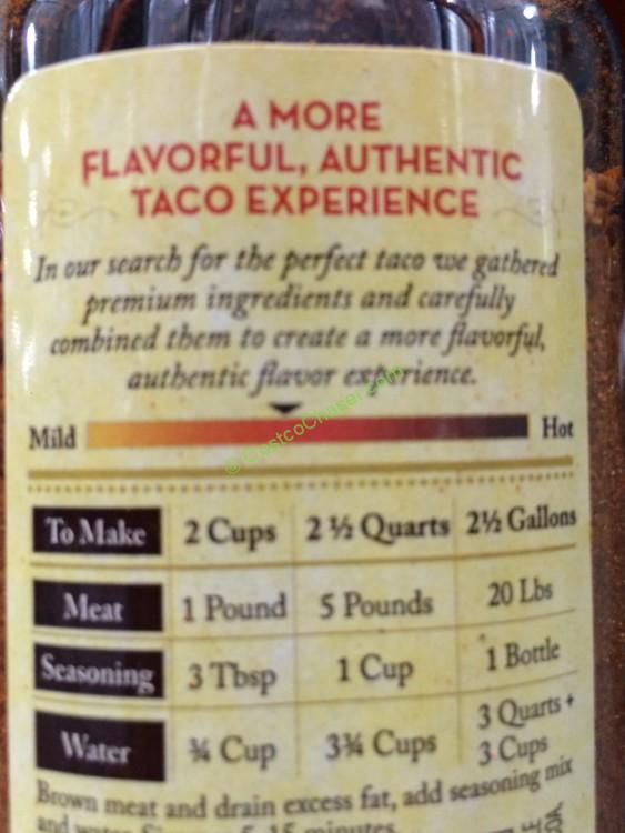 Spice Islands Taco Seasoning 24.5 Ounce Container CostcoChaser