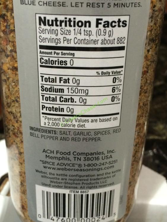 costco8857webergrillsteakseasoningchart CostcoChaser