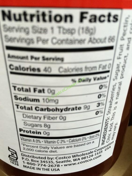 Kirkland Signature Strawberry Spread 42 Ounce Jar CostcoChaser