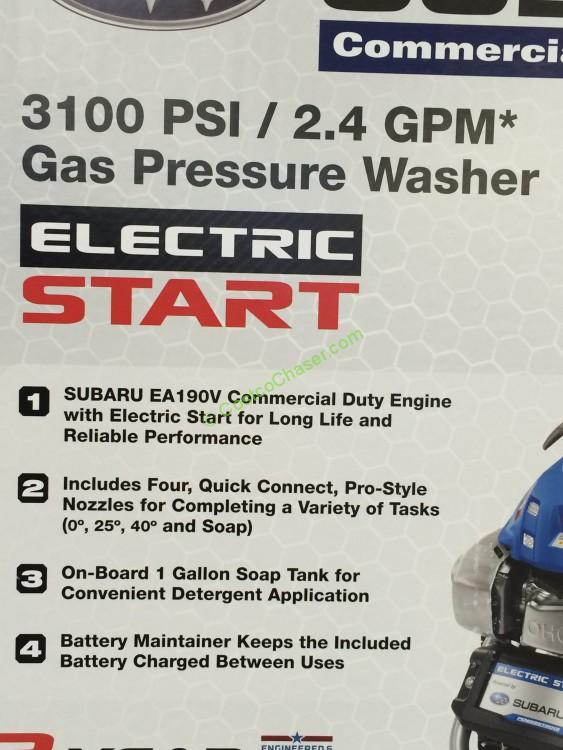 PowerStroke 3100 PSI Pressure Washer w/ Subaru Electric Start Engine