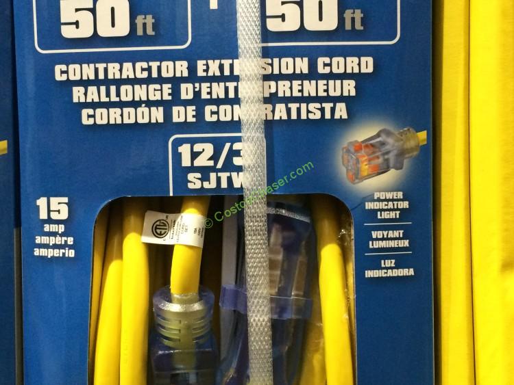50 Foot 12/3 SJTW Extension Cord 2 PACK CostcoChaser