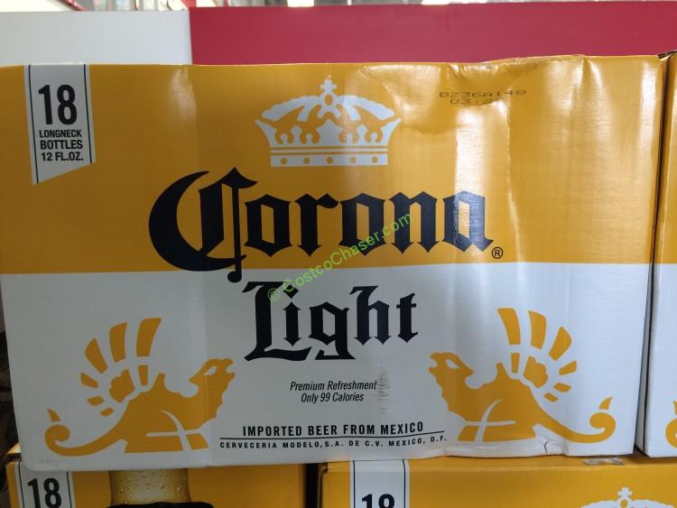 Corona Light Imported Mexican Beer 18/12 OZ Bottles