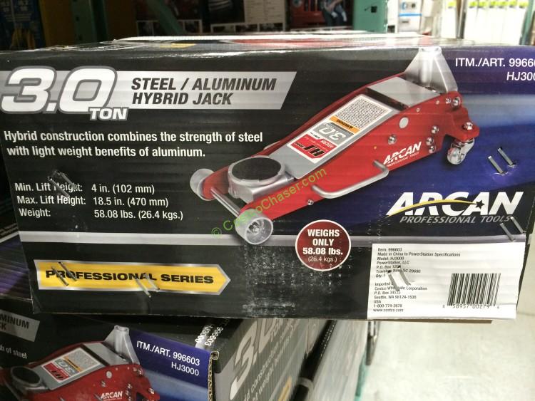 Costco 996603 Arcan 3ton Floor Jack Steel Aluminum Hj3000 Spec
