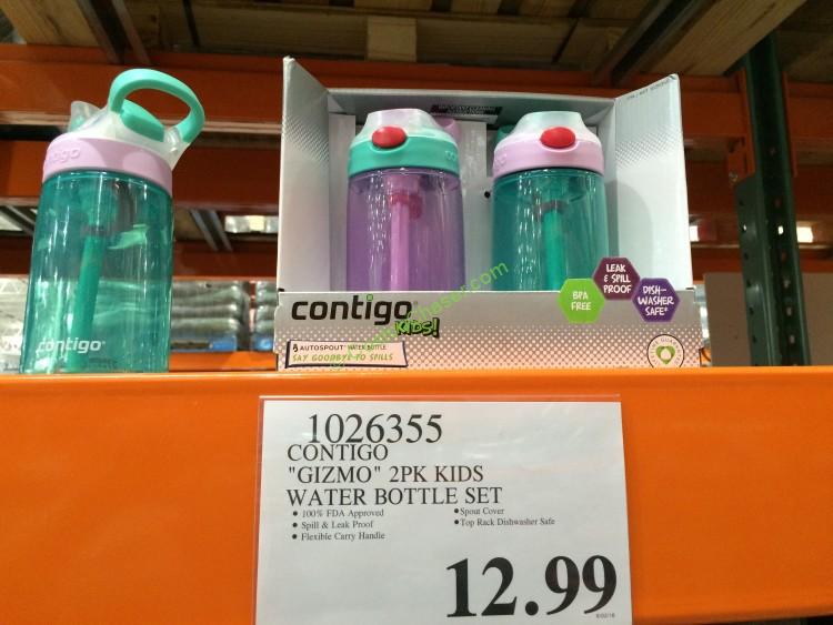 Contigo “GIZMO” 2PK Kids Water Bottle Set