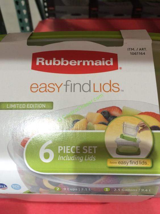 Rubberaid 6PC Easy Find Lid Set
