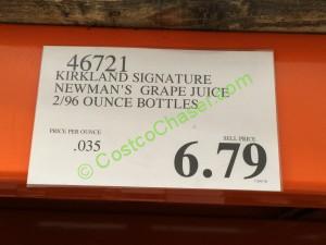 Costco-46721- Kirkland Signature -ewmans-Grape-Juice-tag