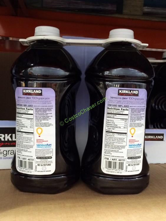 Kirkland Signature Newman’s Grape Juice 2/96 Bottles