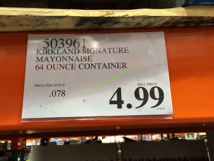 Costco503961 Kirkland Signature Mayonnaisetag CostcoChaser