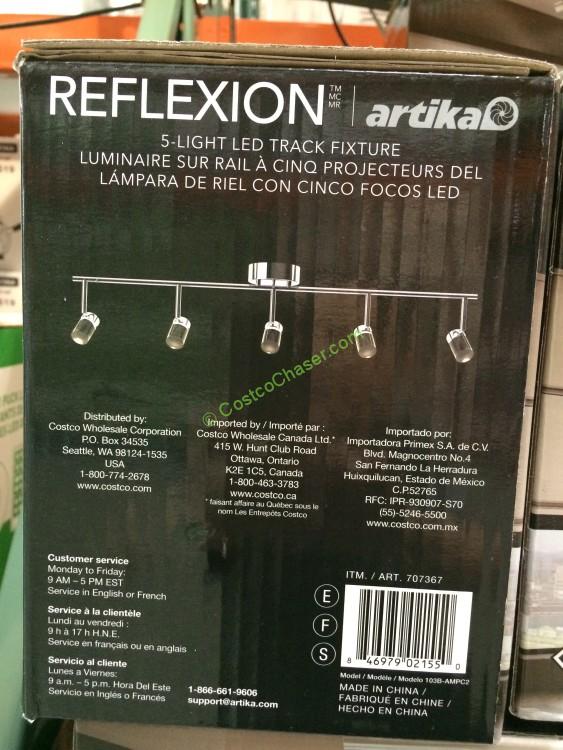 Costco707367 Reflexion5LightLEDTrackFixturebox CostcoChaser