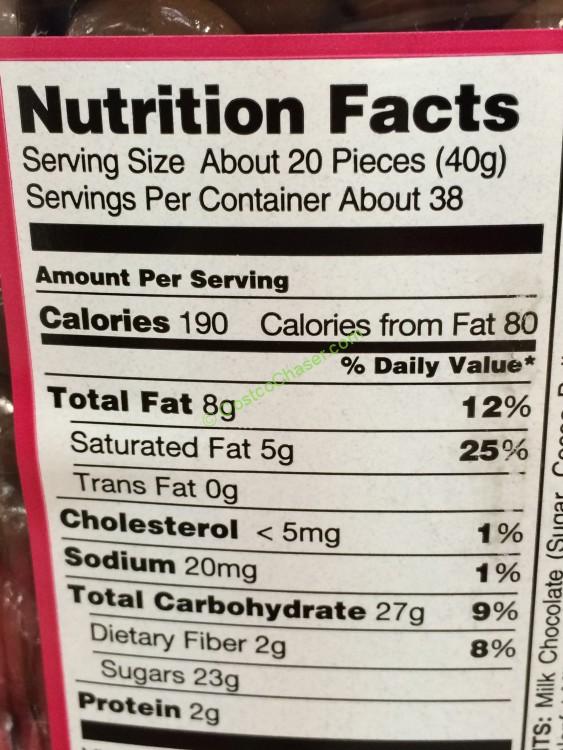 Costco835671KirklandSignatureChocolateRaisinschart1 CostcoChaser