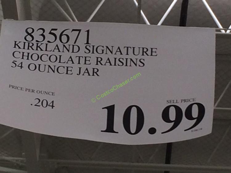Costco835671KirklandSignatureChocolateRaisinstag CostcoChaser