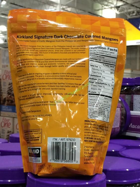 Kirkland Signature Dark Chocolate Mangos 19.4 Ounce Bag CostcoChaser