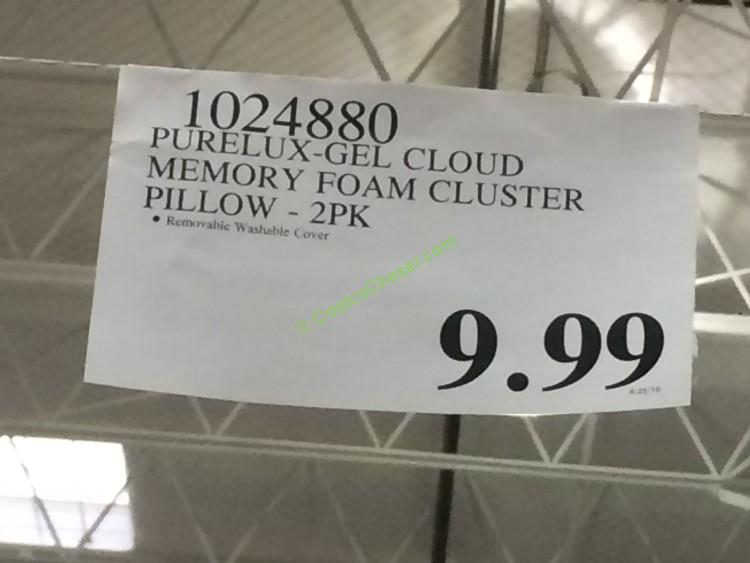 Purelux Gel Cloud Memory Foam Cluster Pillow 2 PK CostcoChaser