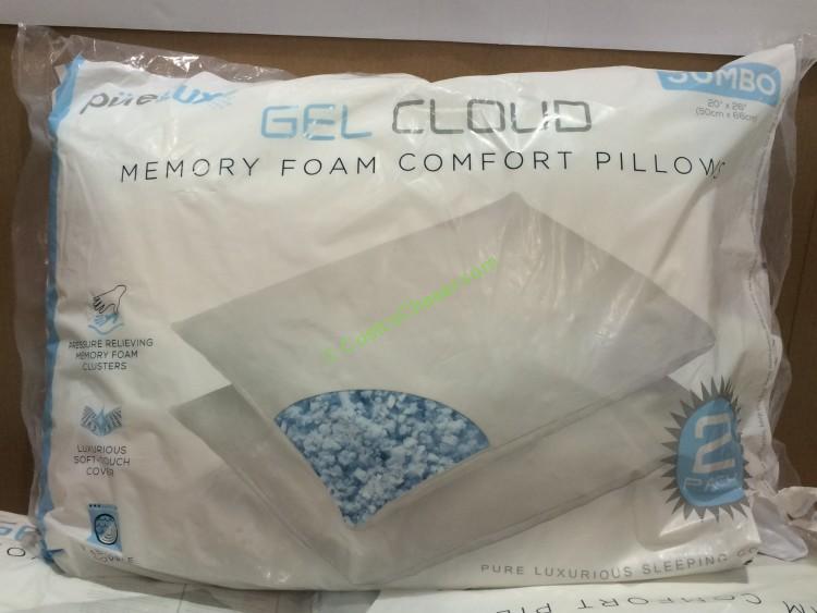 Purelux Gel Cloud Memory Foam Cluster Pillow 2 PK