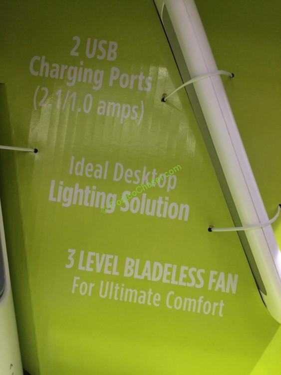 intek led desk lamp with bladeless fan
