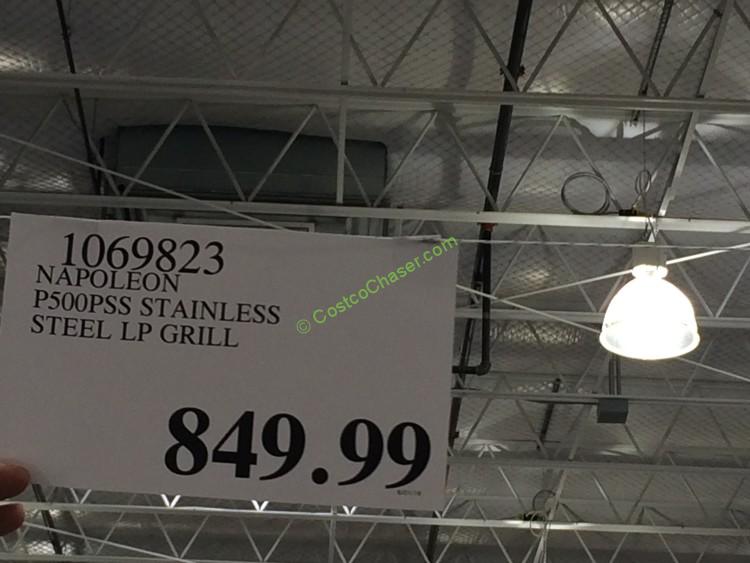 costco-1069823-Napoleon-P500PSS-Stainless-Steel-LP-Grill-tag