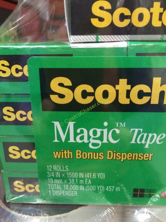 3M Scotch Magic Tape 12PK ¾” 18.000” TTL CostcoChaser