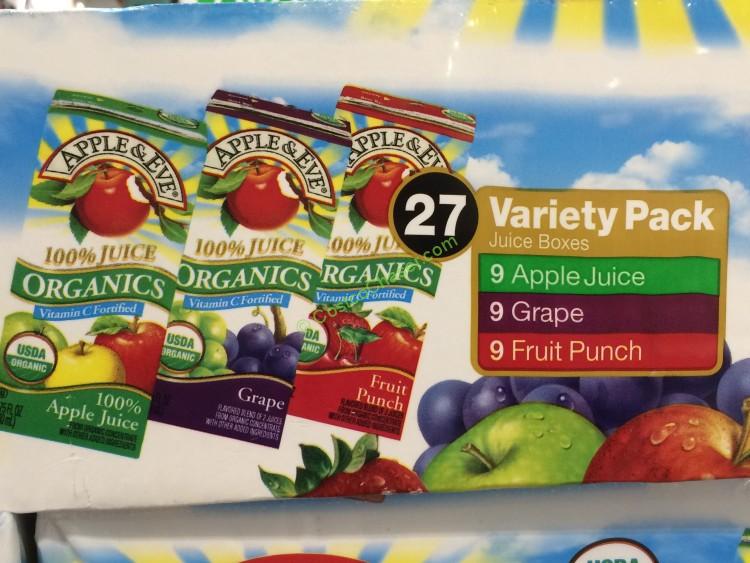 Apple & Eve Organic Juice Variety Pack 27/6.75 Ounce Boxes CostcoChaser