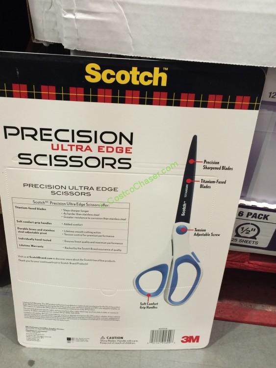 3M Scotch Precision Ultra Edge 8” Scissor 3PK CostcoChaser