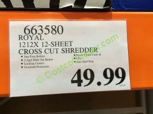 costco-663580-Royal-1212X-12-Sheet-Cross-Cut-Shredder-tag