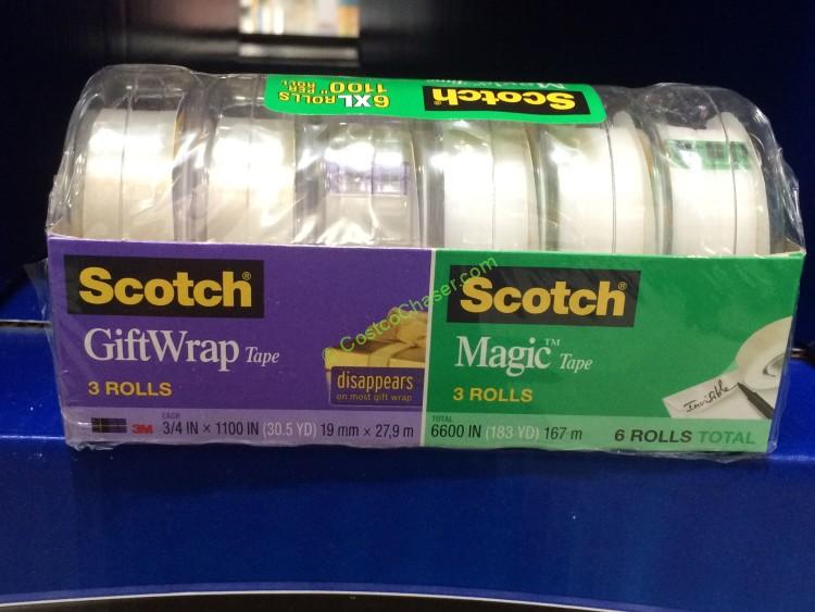 3M Scotch Magic Tape/Gift Wrap Tape 6PK 6600” Total