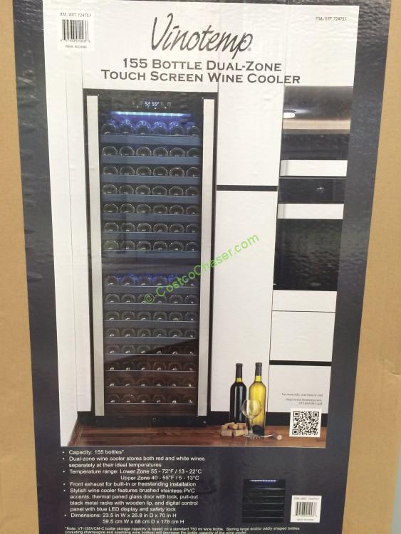 Vinotemp VT155VCMC Wine Cooler 155 Bottle Capacity CostcoChaser