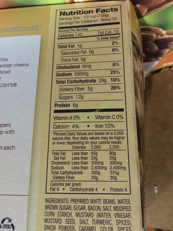 costco838343bushsbakedbeanschart CostcoChaser