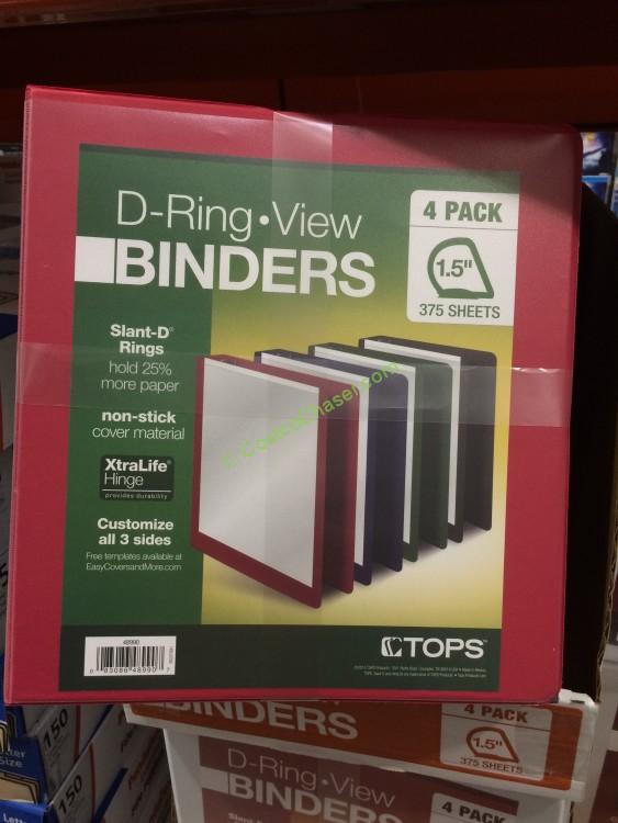 costco871660tops1.5dringbinderwhitecolor4pkface CostcoChaser