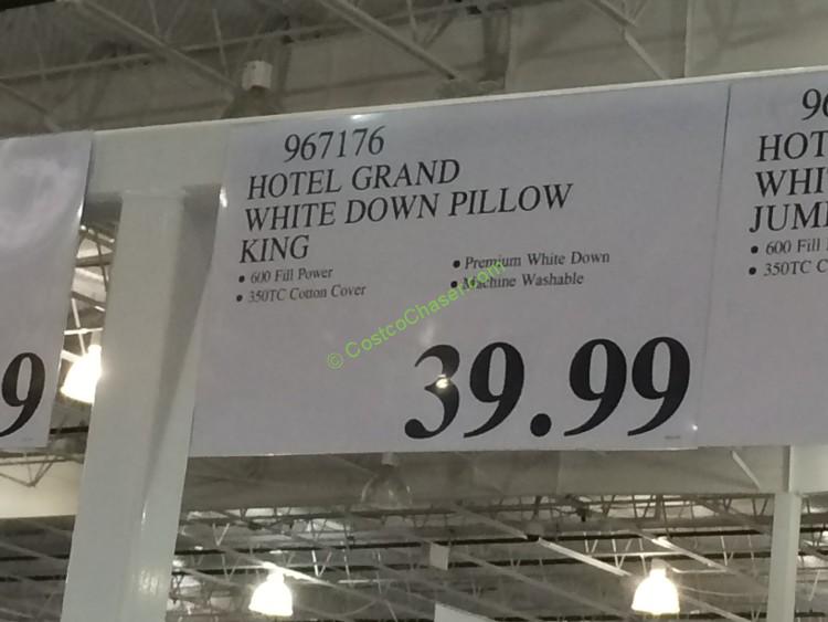 costco967176hotelgrandwhitedownpillowkingtag CostcoChaser