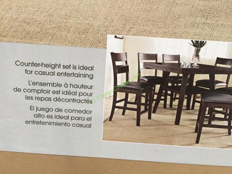 Bayside Furnishings 7pc Square To Round, Square To Round Dining Table Costco
