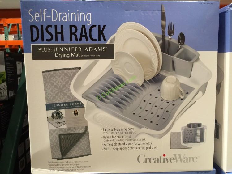 CreativeWare SelfDraining Dish Rack & Drying Mat CostcoChaser