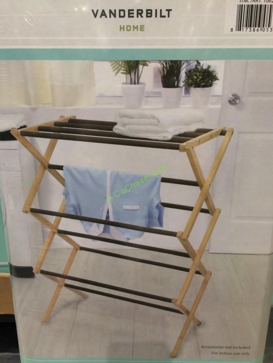 Vanderbilt Folding Drying Rack Bamboo + Steel