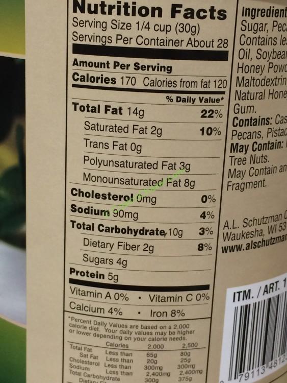 Costco114171SavanaOrchardsHoneyRoastedNutMixchart CostcoChaser