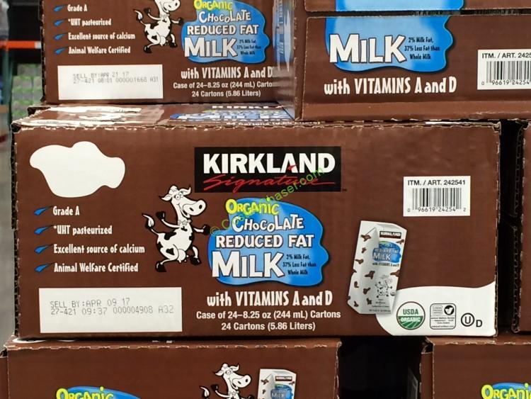 Kirkland Signature Organic 2% Chocolate Milk 24/8.25 Ounce Boxes