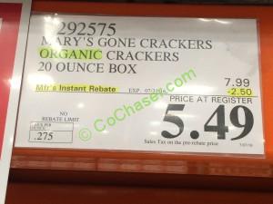 Costco-292575-Marys-Gone-Crackers-organic-Crackers-tag